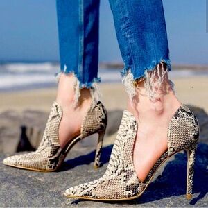 Steve Madden Dolly snakeskin leather pumps